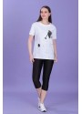 UZAY BASKILI BASIC TSHİRT